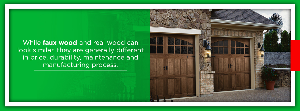 Faux wood and real wood are different in price and durability. 